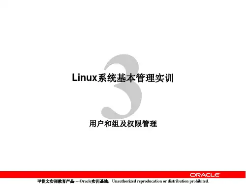 3 第三章 Linux系统基本管理实训-用户和组及权限管理