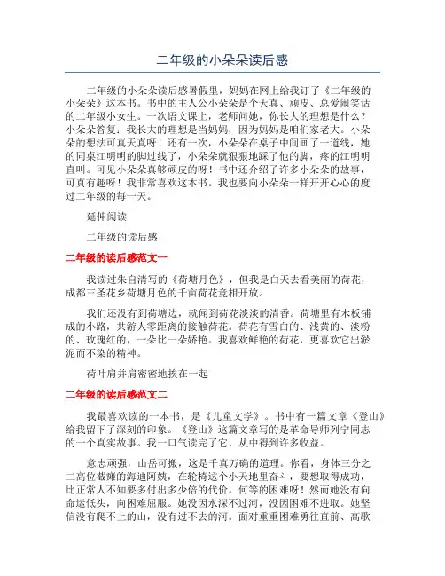 二年级的小朵朵读后感