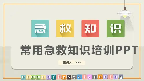 常用急救知识培训主题班会PPT模板