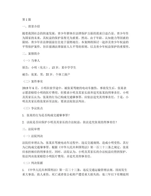 法律平等的案例青少年(3篇)