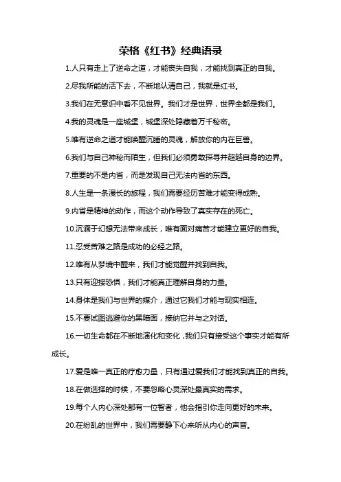 荣格《红书》经典语录-概述说明以及解释