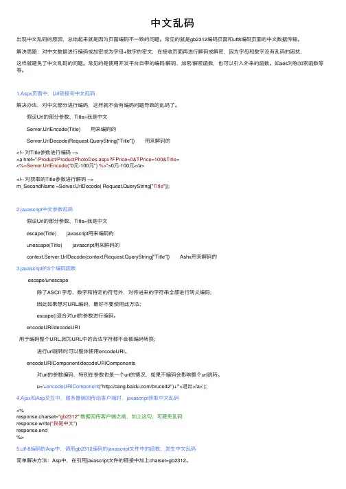 中文乱码——精选推荐