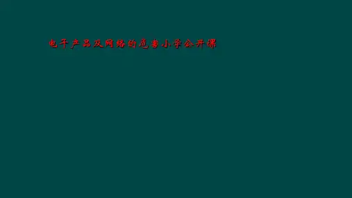 电子产品及网络的危害小学公开课