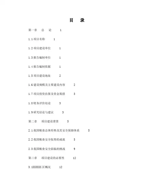 粮食仓储场可研报告