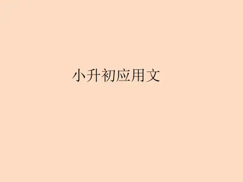 小升初应用文新版