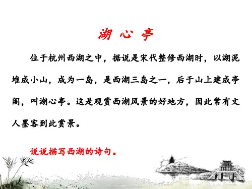 《湖心亭看雪》ppt课件