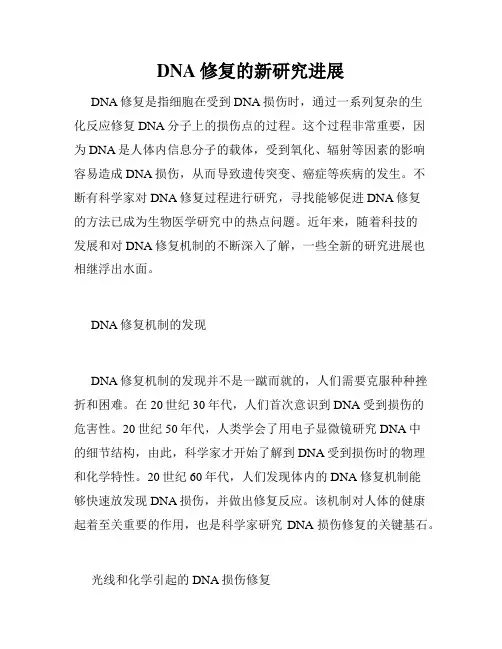 DNA修复的新研究进展