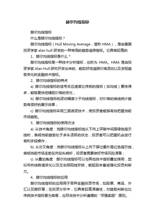 赫尔均线指标