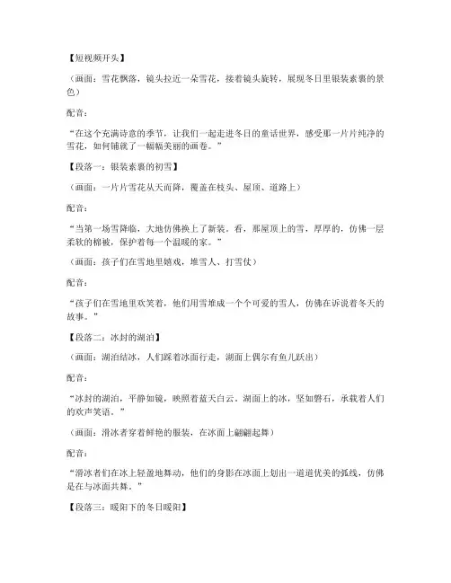 美丽冬天风景短视频文案