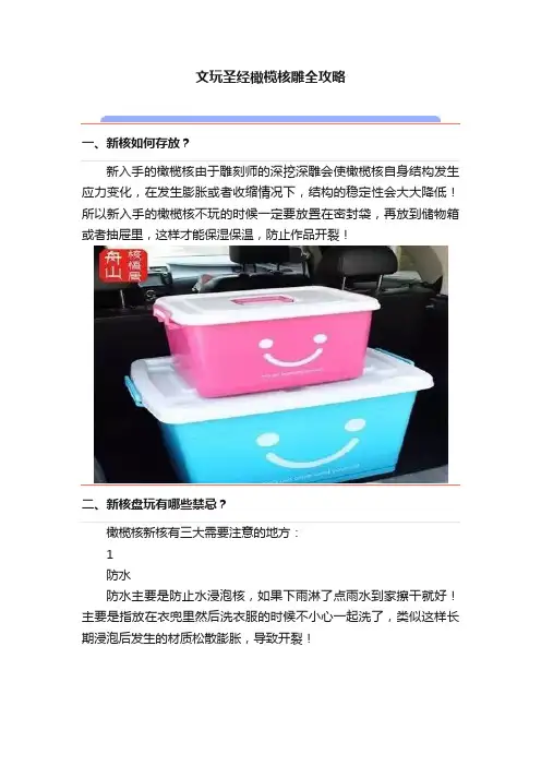 文玩圣经橄榄核雕全攻略