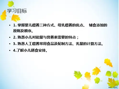 小儿营养与喂养课件PPT80页
