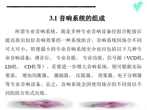 音响系统的组成
