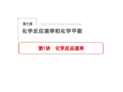 第七章  第1讲 化学反应速率