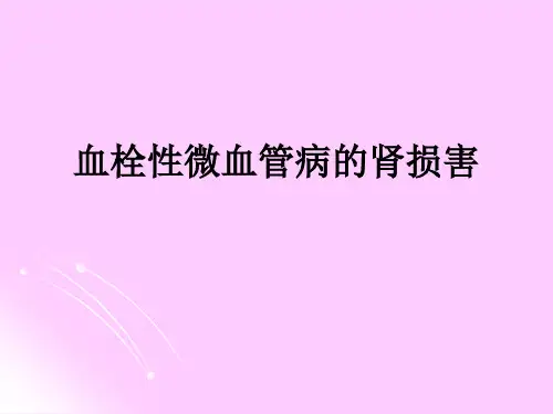 血栓性微血管病的肾损害