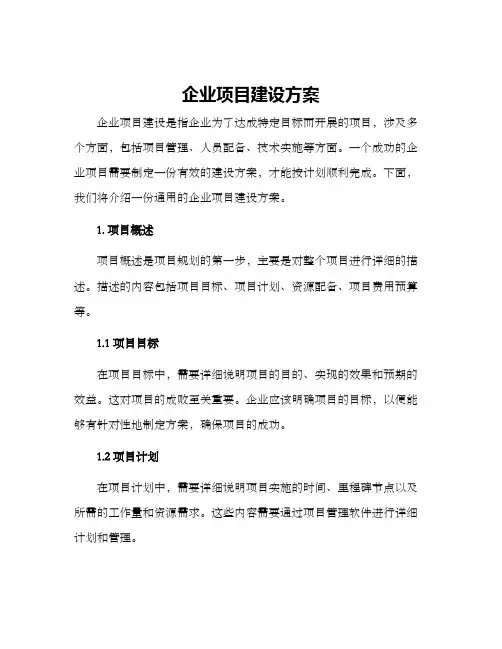 企业项目建设方案
