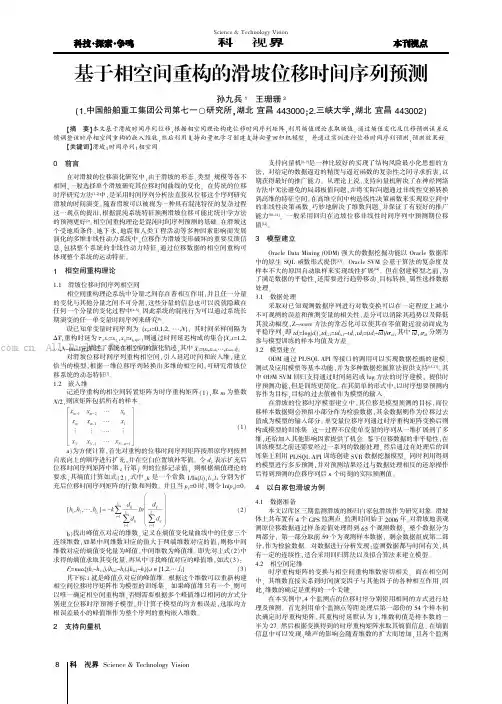 基于相空间重构的滑坡位移时间序列预测