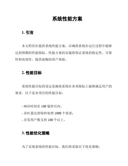 系统性能方案