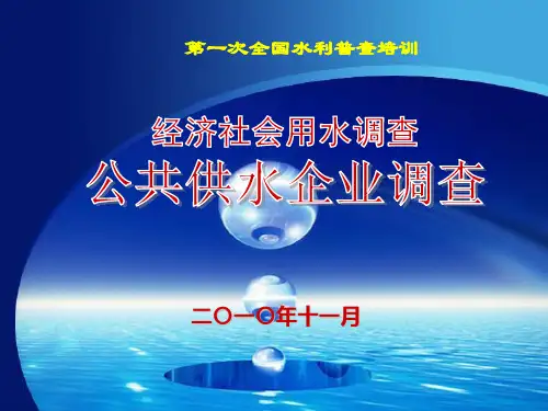经济社会用水专项普查培训课件4公共供水企业.pptx