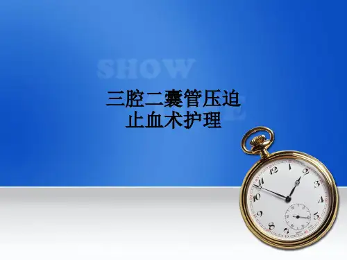 三腔二囊管压迫止血术护理PPT课件