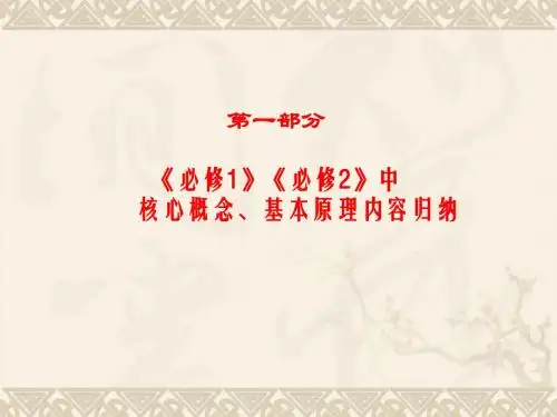化学必修1基本概念基本原理PPT