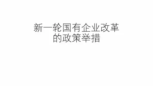 新一轮国有企业改革的政策举措-2022年学习材料