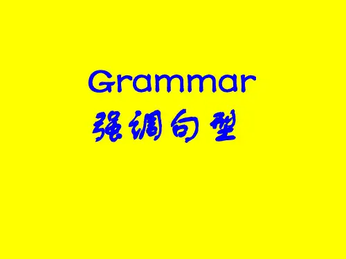 人教版 高一英语必修一 语法 强调句型课件(共13张PPT)