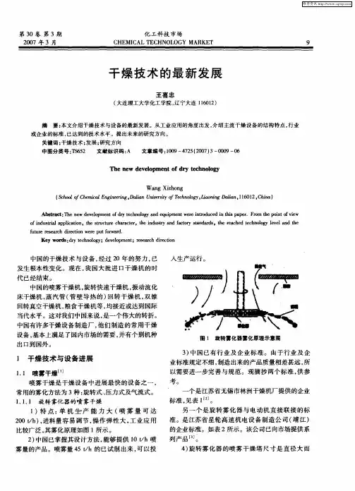 干燥技术的最新发展