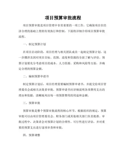 项目预算审批流程
