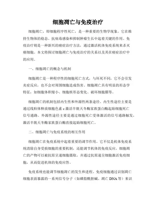 细胞凋亡与免疫治疗