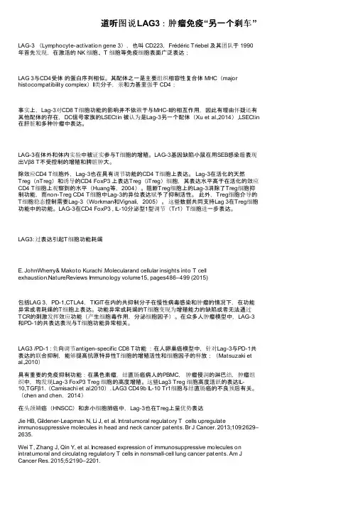 道听图说LAG3：肿瘤免疫“另一个刹车”
