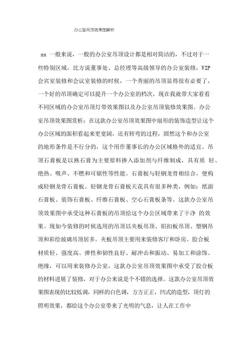 办公室吊顶效果图解析