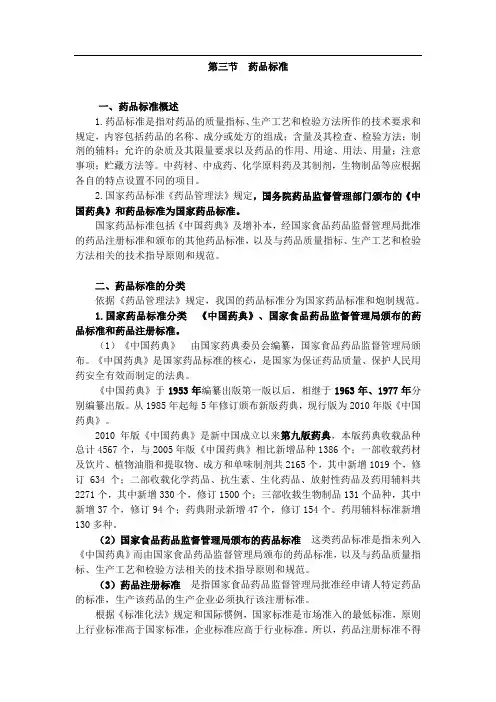 药品标准