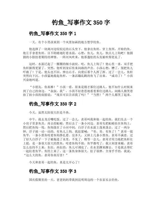 钓鱼写事作文350字