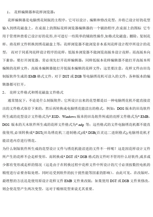 电脑绣花制版基本知识