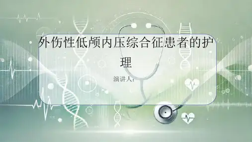 外伤性低颅内压综合征患者的护理PPT