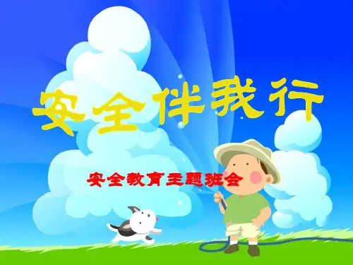 小学生安全教育主题班会-安全伴我行PPT课件