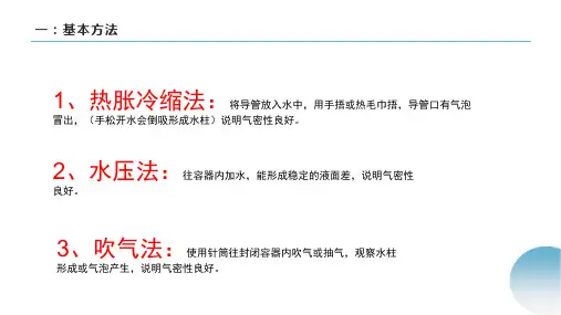 常见装置气密性检查ppt课件