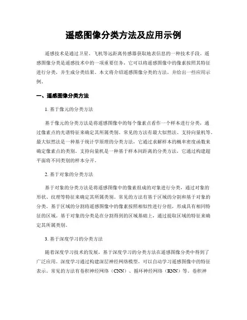 遥感图像分类方法及应用示例
