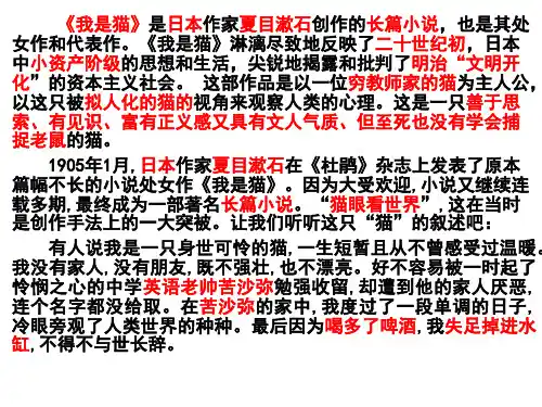 《我是猫》答案版