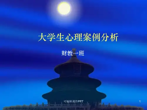 大学生心理案例分析ppt课件
