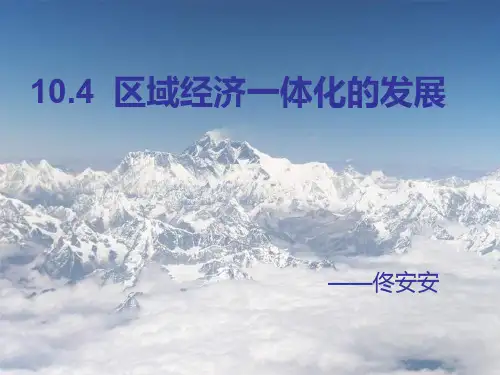 区域经济一体化的发展