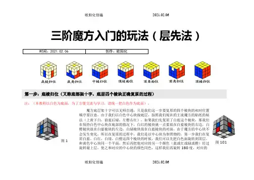 三阶魔方入门的玩法图解(层先法)之欧阳化创编