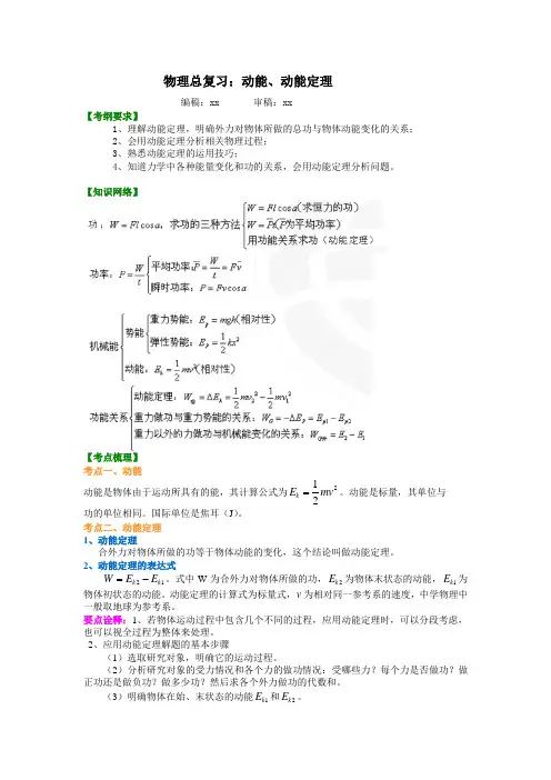 知识讲解 动能、动能定理(提高)