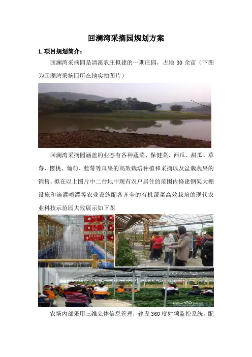 回澜湾采摘园项目规划方案