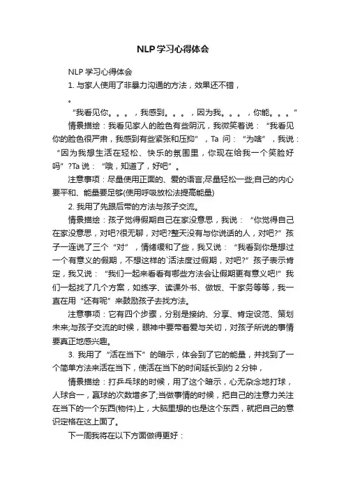 NLP学习心得体会