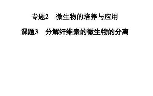 高中生物选修1课件：2.3分解纤维素的微生物的分离(共33张PPT)