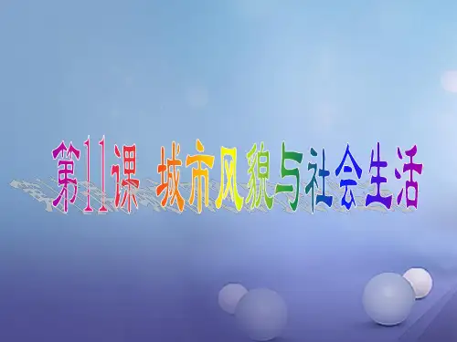 七年级历史下册第11课城市风貌与社会生活课件北师大版 (1)