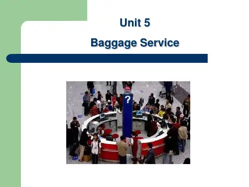 Unit航空服务英语