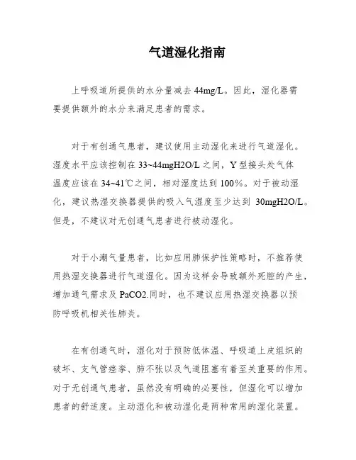 气道湿化指南