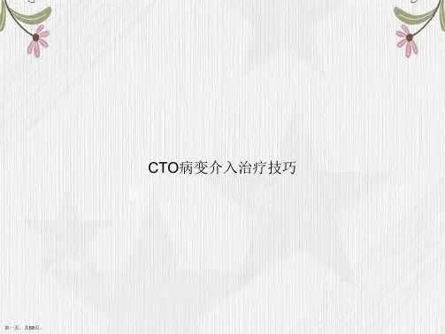 CTO病变介入治疗技巧讲课文档